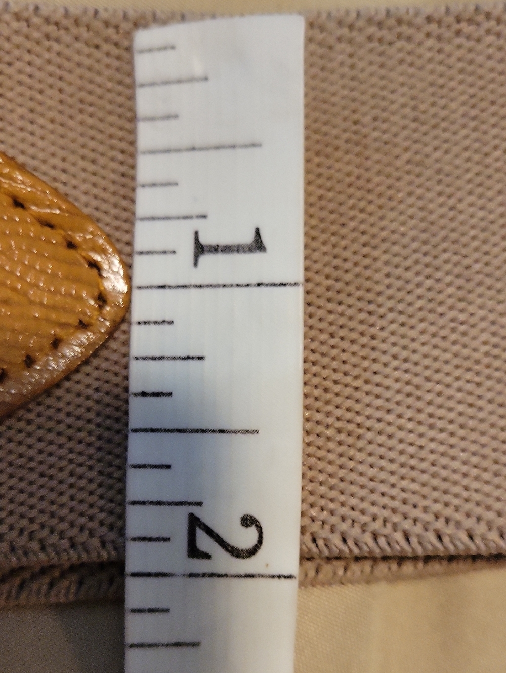 Vintage Omega Arrowhead Stretch Belt Brass Buckle Elastic Stretch - Tan - S/M - Picture 7 of 7